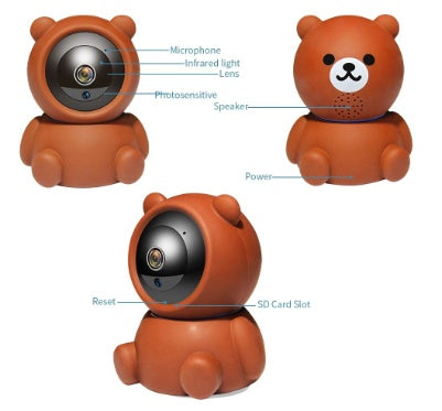BEAR CAMERA 1080P WIFI – SEGURIDAD INTELIGENTE CON DISEÑO ADORABLE